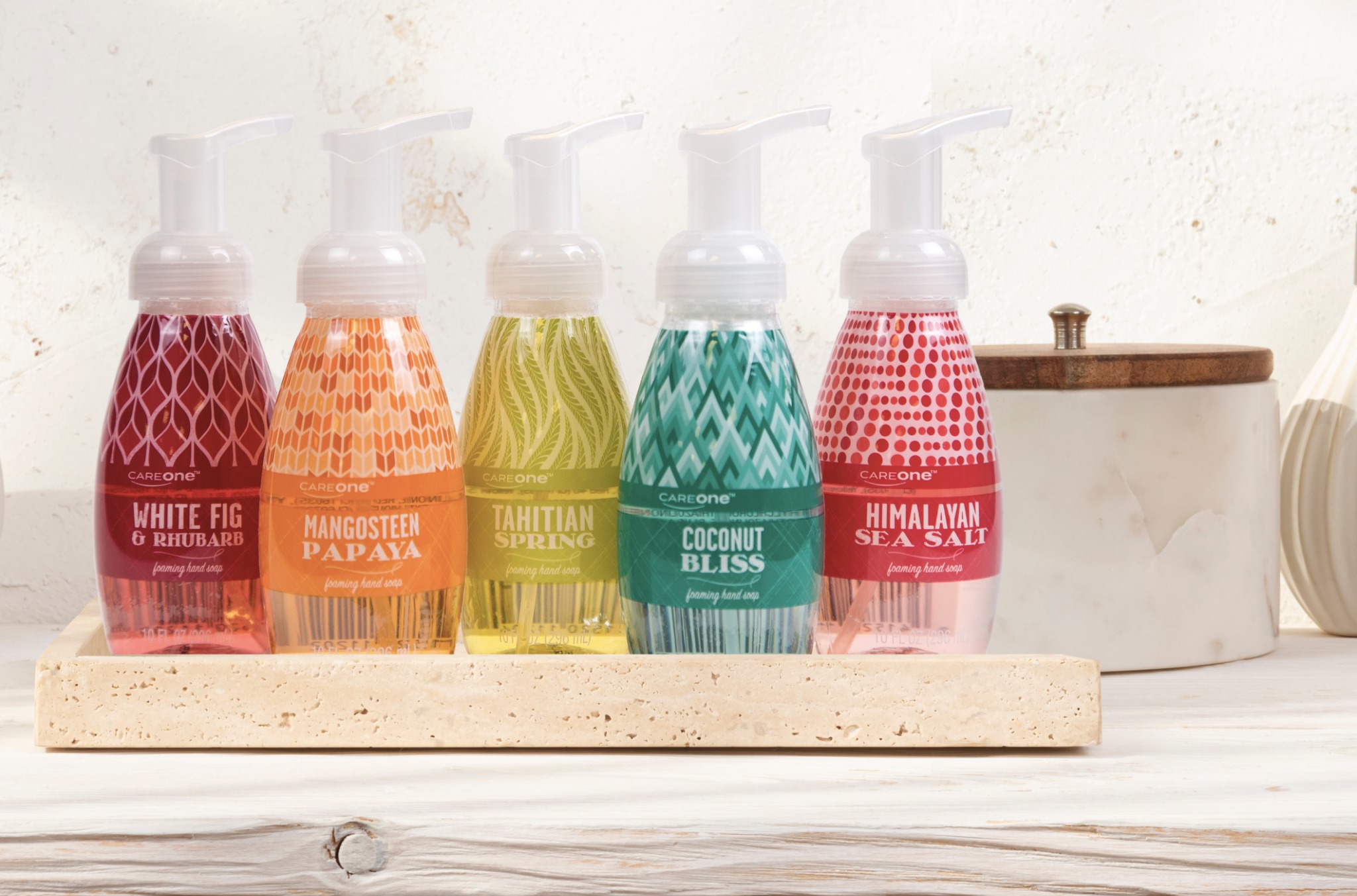 CareOne foaming hand soaps in a home setting