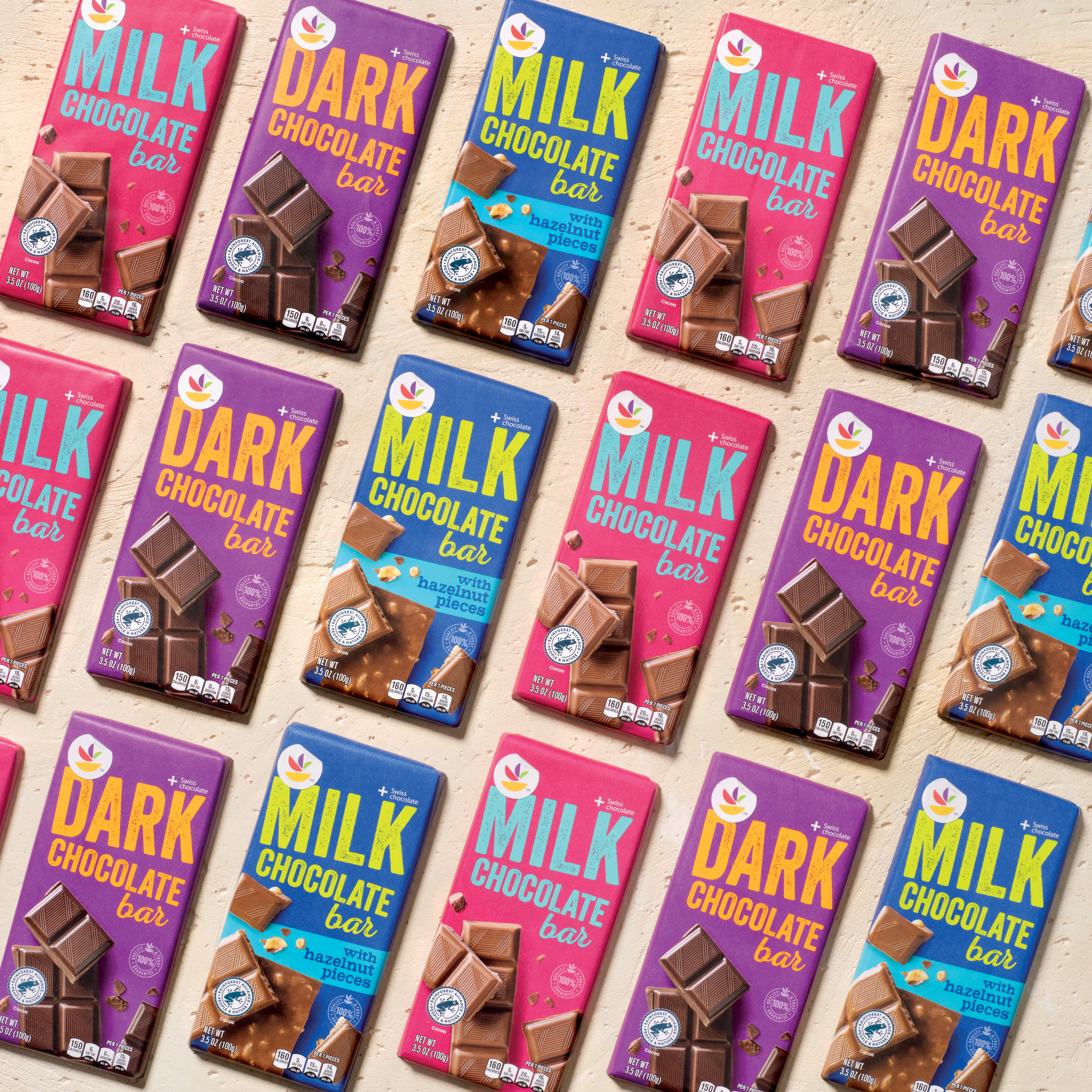 Swiss chocolate bars